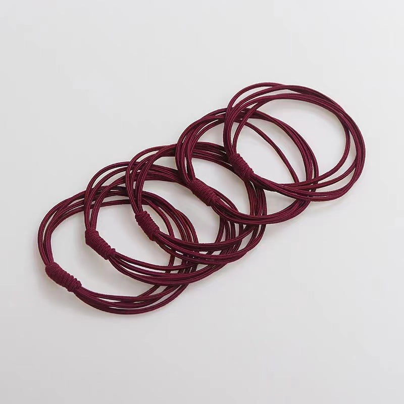Wholesale Rubber Band High Elasticity, Durable Black, No Damage To Hair, Meatballs Hair Scrunchies